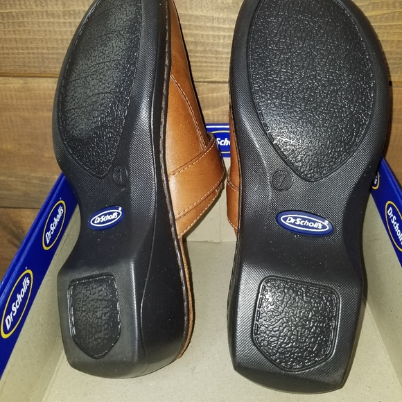 Dr.Scholls Bree Leather Clogs New in Box Brown 7 - Picture 5 of 8